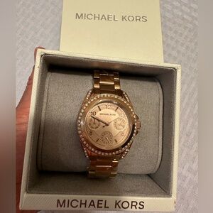 Michael Kors Ritz Rose Gold-Tone Watch Watch for Women